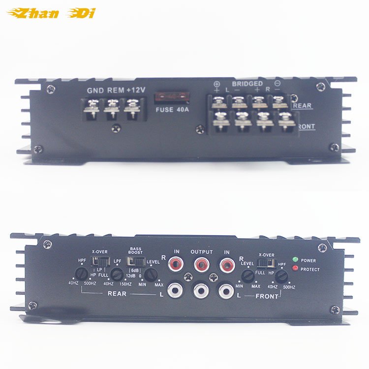 Wholesale Professional Car Amplifier 12v Rms 50W Class AB Full Rang Power Amplifier 4 Channel Car Audio Amplifier