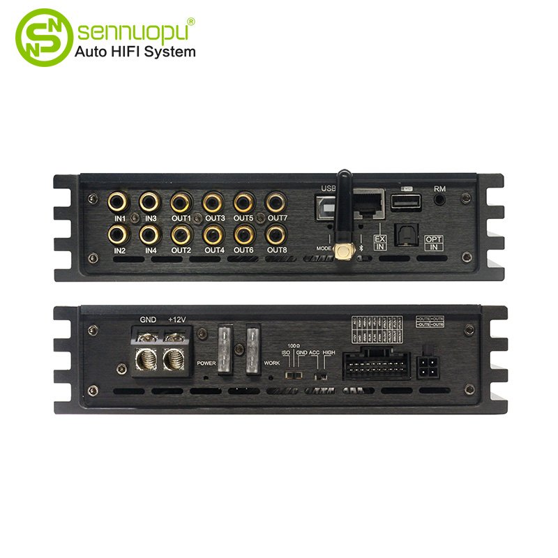 Sennuopu Popular Car DSP Amplifier 6 Channel Amplifier 8 Digital Sound Pro Power Audio Amp 12V Universal 20 - 20000 Hz X680 Plus