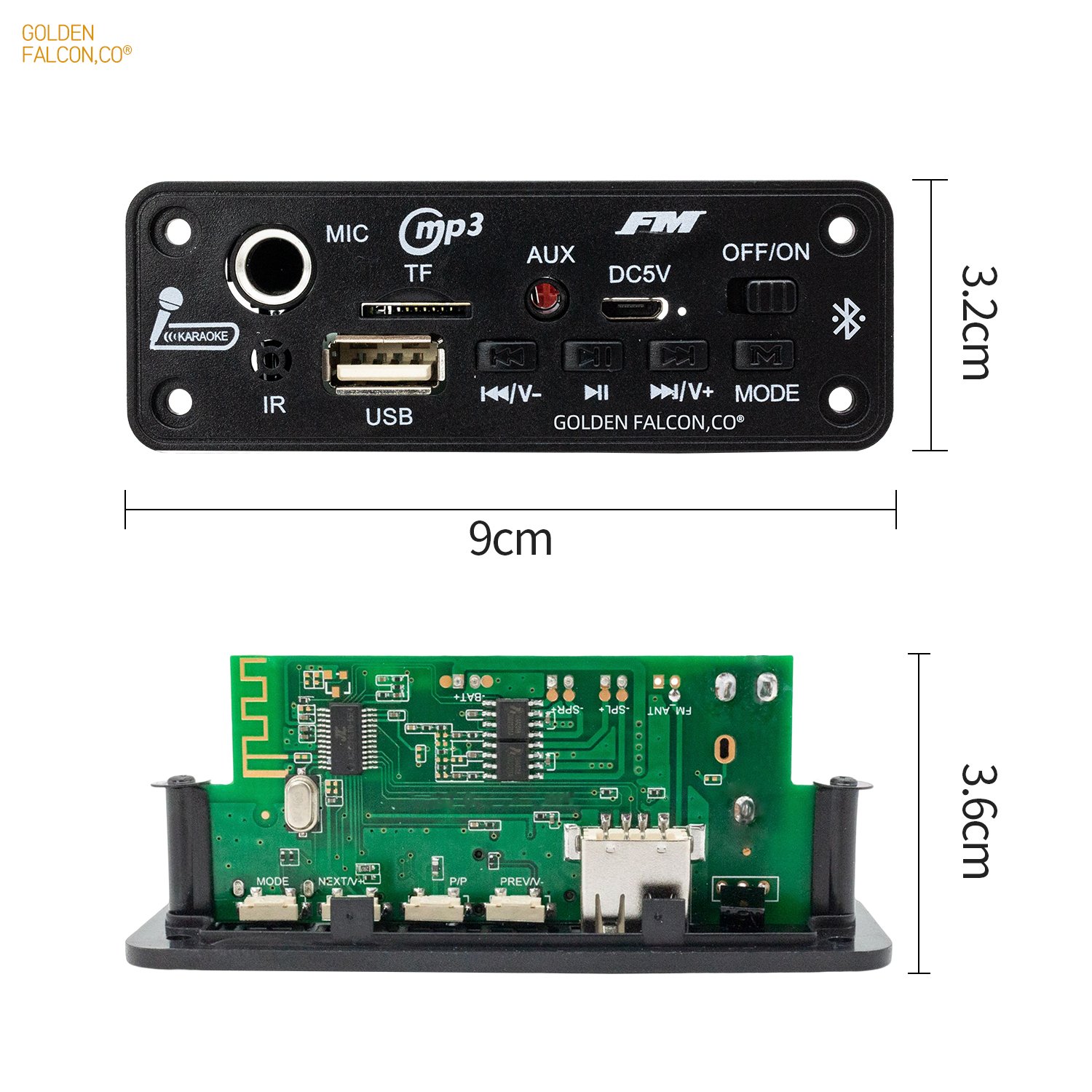 Car MP3 Player Decoder Board Receivers & Amplifiers 5V Audio MP3 Module USB BT TF FM