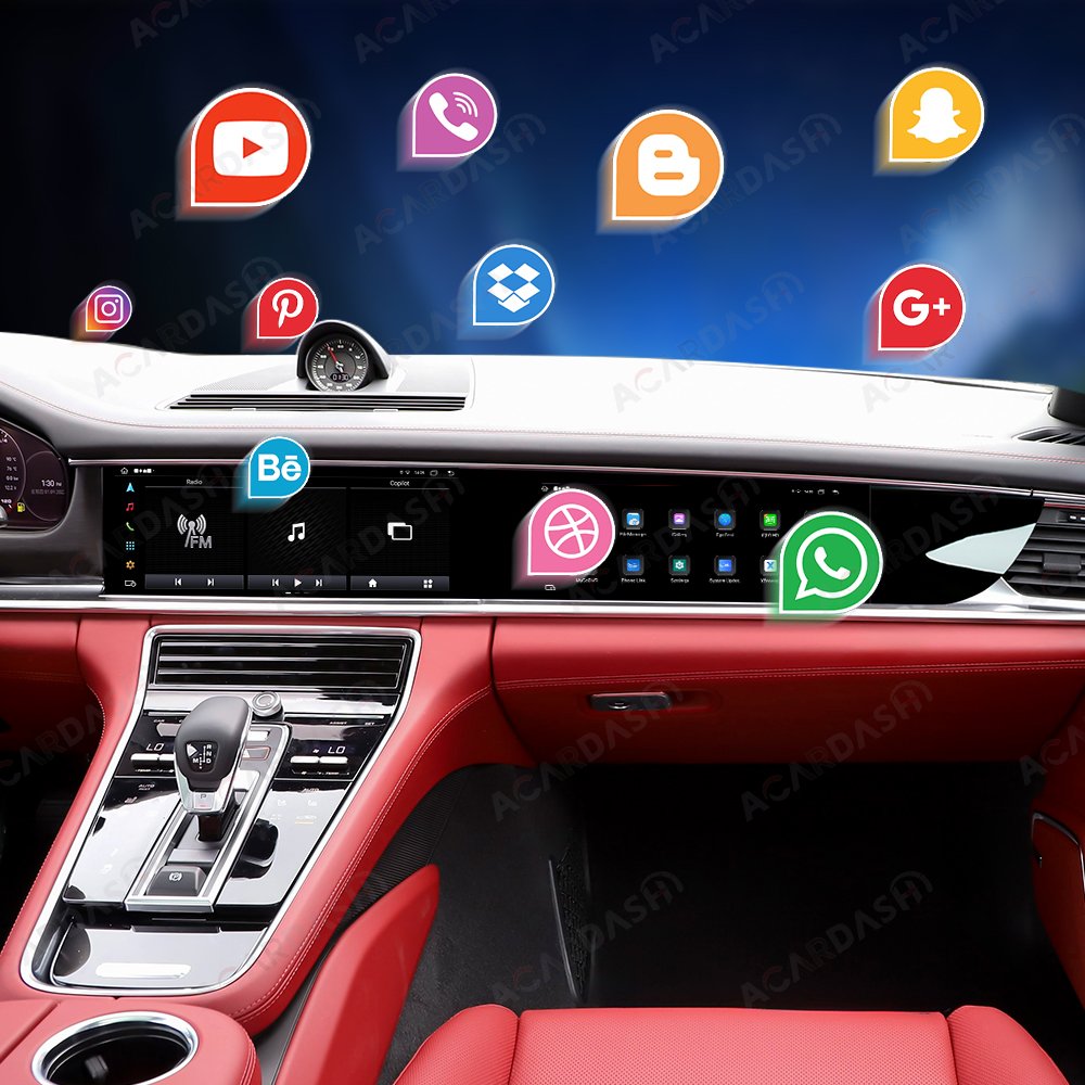 ACARDASH 11 Inch Android Car Radio Stereo Android Passenger Touch Screen Multimedia Carplay for Porsche Panamera 2017-2024