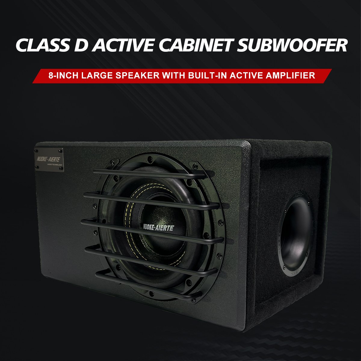 High Performance Car Active Full Audio Sound Subwoofer Box Portable 8 Inch Built-in Amplifier Active Subwoofer Box