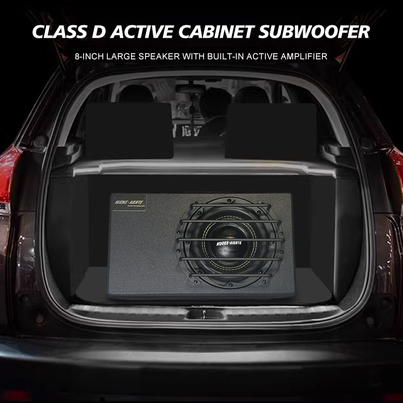 High Performance Car Active Full Audio Sound Subwoofer Box Portable 8 Inch Built-in Amplifier Active Subwoofer Box