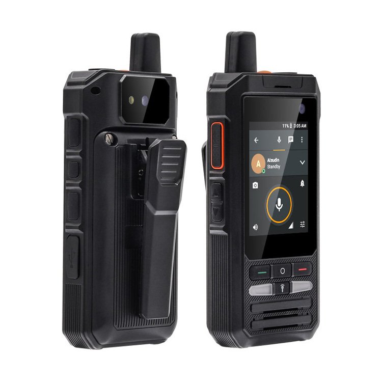 Android 4G 3G LTE GSM Poc Network Smart Mobile Phone Two Way Radio 200km Long Range Zello Ptt Walkie Talkie Handheld Android 8.1