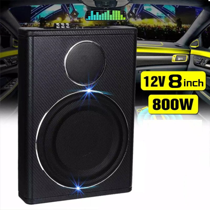 Bosstar 8 Inch Car Ultra-thin 800W Vehicle Under Seat Active Bass Audio With Treble Subwoofer Amplifier Speaker