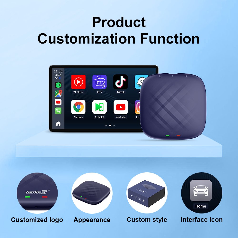Universal Sans Fil Tbox Plus 4 64Gb Ai Tv Youtub Box Dongle Wireless Appl Stereo Car Android Box 13.0 Carlinkit Carplay