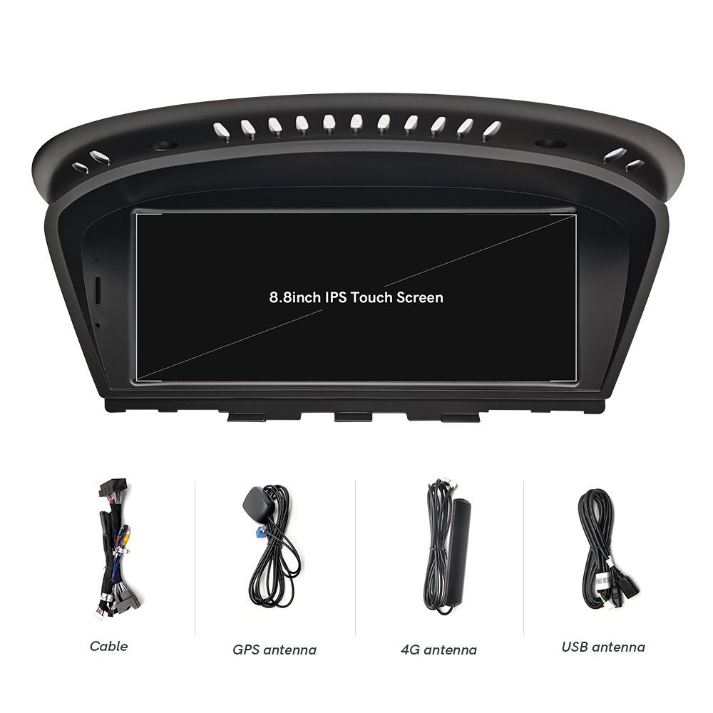 ZLH 8.8 Inch Android 13 Car Screen Auto Carplay Radio for BMW E60 E61 E62 E90 E92 CCC CIC Double Din Car Stereo with Bt Dsp GPS