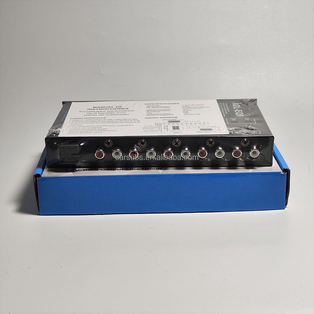 Car Amplifier Audio System 9 EQ Band Equalizer 6 Ch Out Passive Crossover Subwoofer Speaker Frequency Car Equalizer