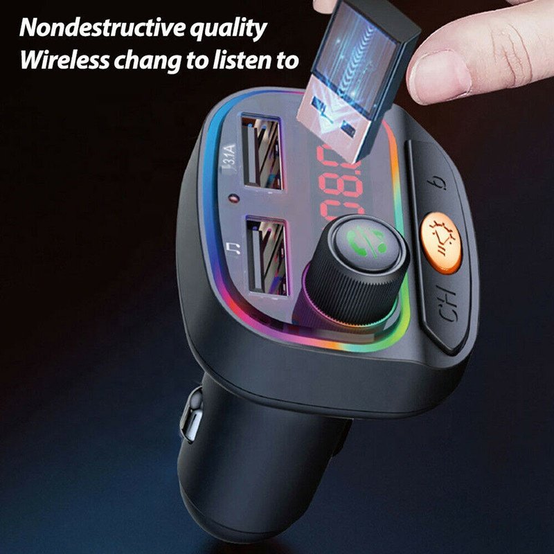 C15 Car Charger High Speed Usb Port Wireless Handsfree Audio Receiver FM Transmitter Modulator Car Handsfree Kit