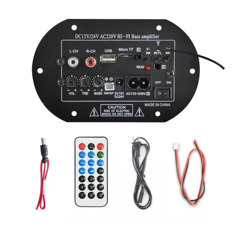 Custom USB HI-FI Bass Power Amp 2009IC Amplifier Board Audio Remote Control Car High Power Bass Amplifiers Support Custom TF USB