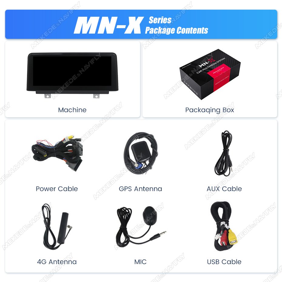 MEKEDE Car Radio Music Player 8core 4G WiFi 12+512G Car-play Auto Rear Camera for BMW 1 Series F20 NBT GPS Navigation