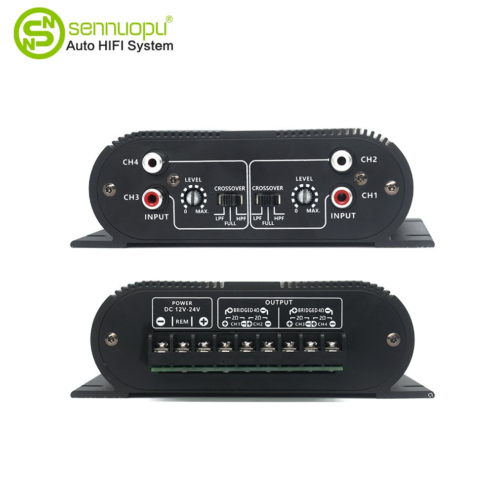 Hot Selling 4-Channel Class B Car Amplifier Full Range Power Universal Class D 20 20000 Hz OEM ODM Welcomed Features Equalizers