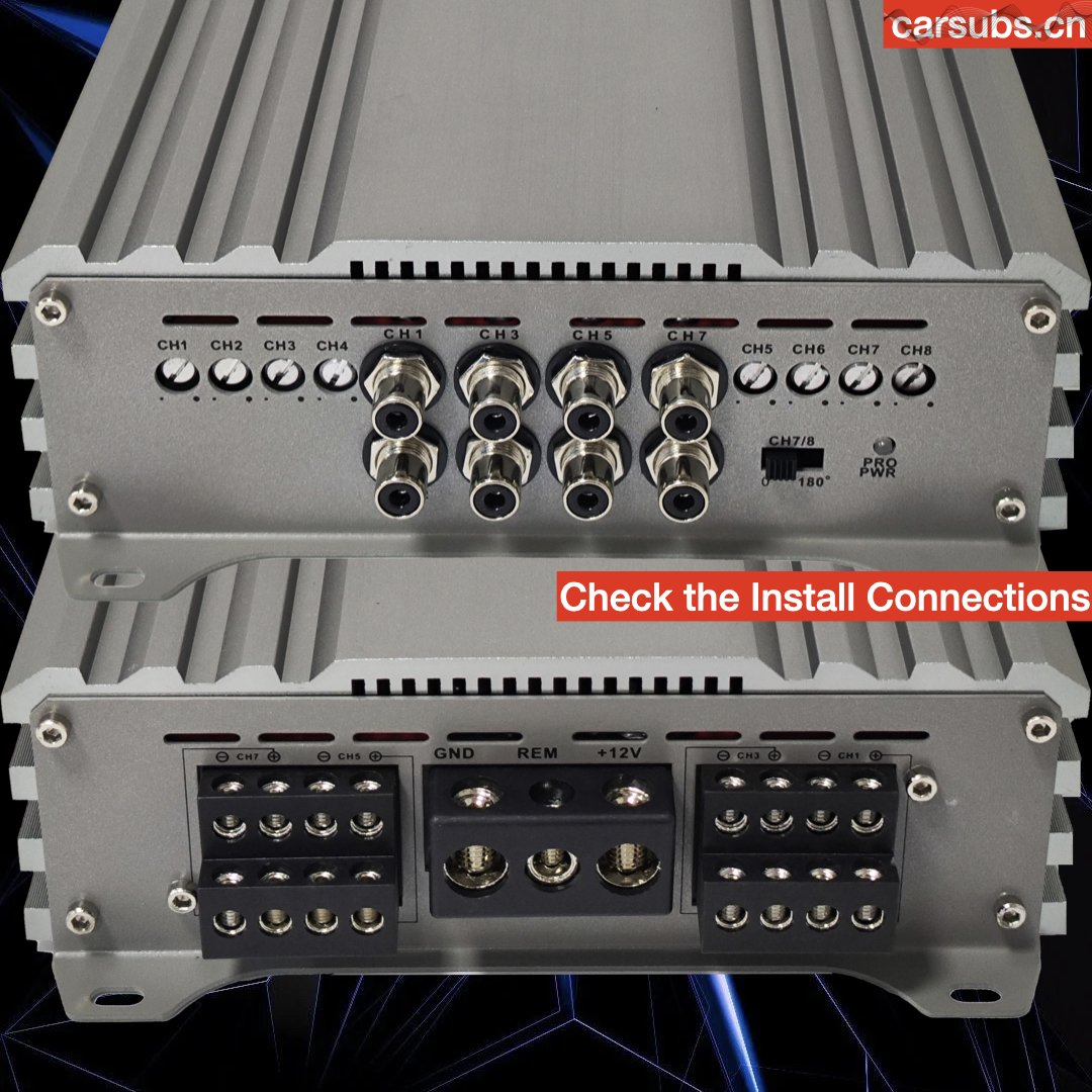 Sound Quality Car Subwoofer Speakers Amplifier RMS 80W 8 Channels Peak 9800W 6 Channels Car Amplifier Class AB