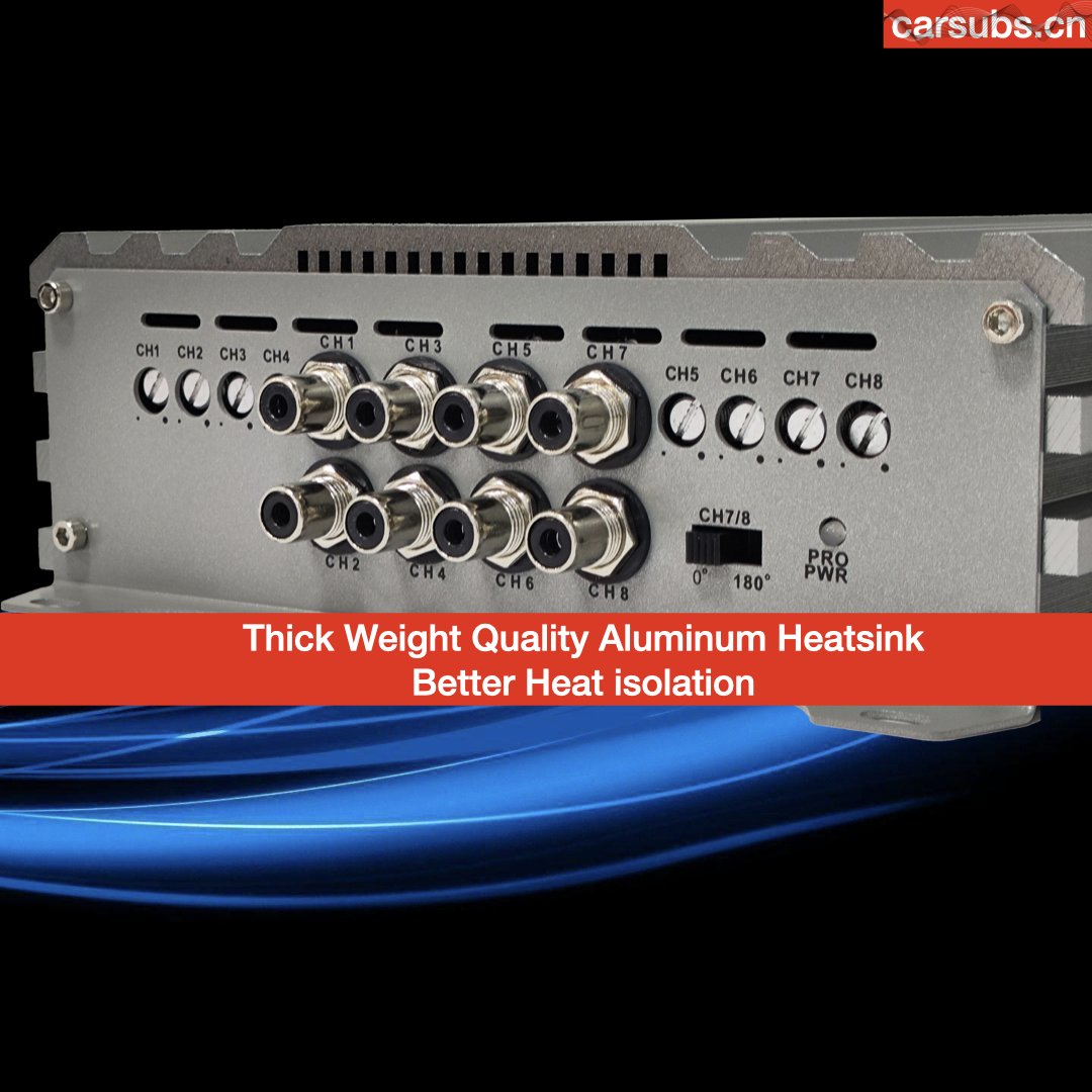 Sound Quality Car Subwoofer Speakers Amplifier RMS 80W 8 Channels Peak 9800W 6 Channels Car Amplifier Class AB