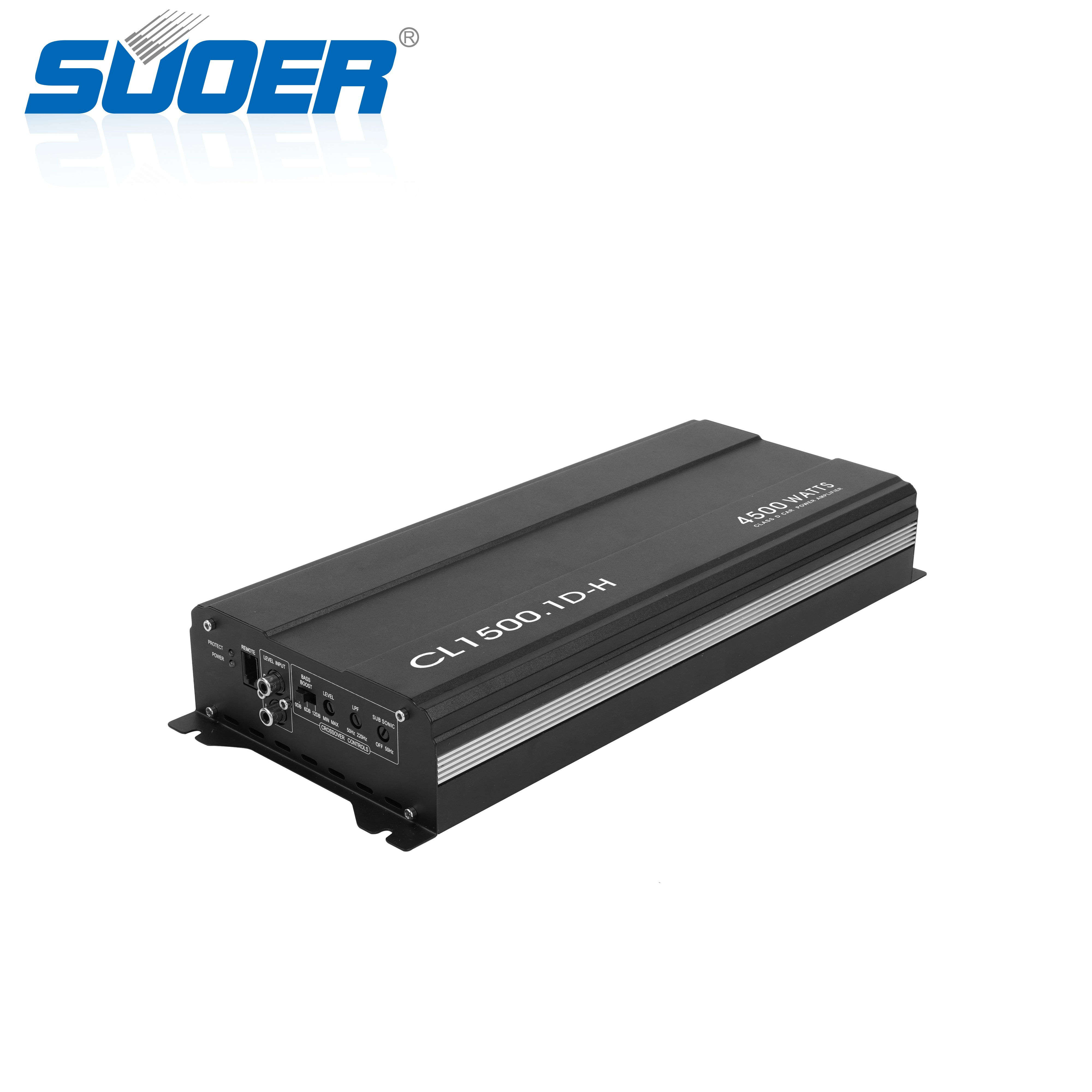 Suoer CL1500.1D-H 4500w Max Power High Power 1 Channel Car Amp Monoblock Class D Rms 1500 Watts Car Amplifier