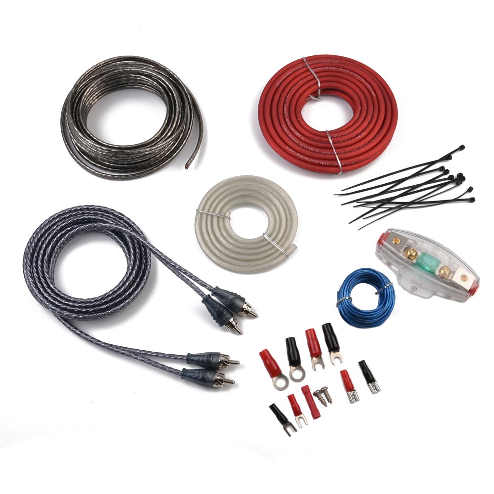 PSK-22 10awg OFC CCA Car Amplifier Amp Install Wiring Kit Car Audio Subwoofer Wire Kit Car Audio Amp Kit