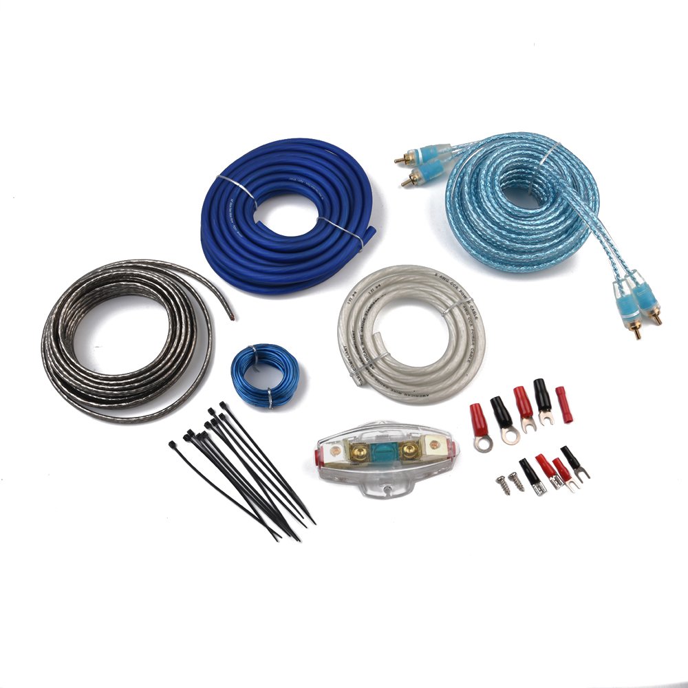 PSK-22 10awg OFC CCA Car Amplifier Amp Install Wiring Kit Car Audio Subwoofer Wire Kit Car Audio Amp Kit