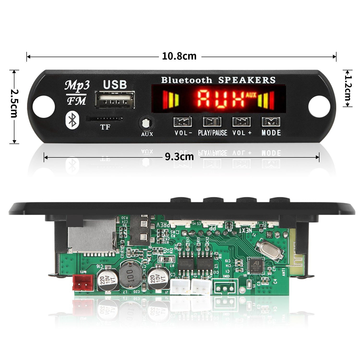 6W Amplifier MP3 Player Bluetooth 5.0 Lossless Music Decoder Module Car FM Radio TF USB Digital Card Voice Recorder Music Lovers