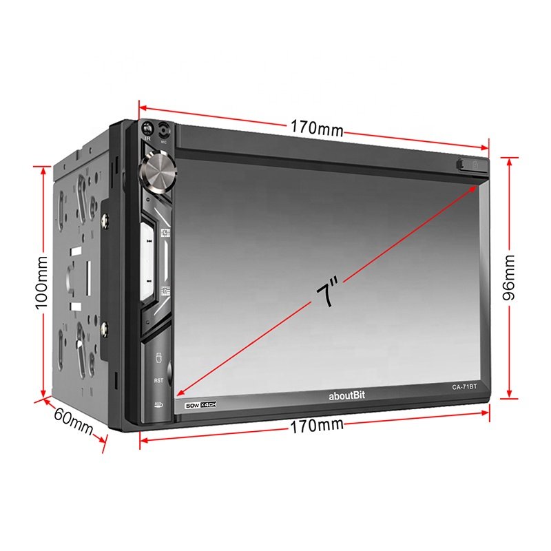 GRANDnavi Double Din Multimedia 7 Inch Car Stereo Amplifier Radio Auto Android Auto Car Radio