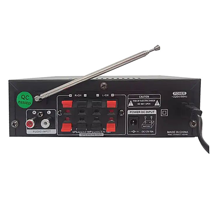 4 Ch Car Amplifiers Pro Big Power Microphone 12V Sterio Stereo Digital Desktop Home Amply Karaoke Amplifier for Recording Studio
