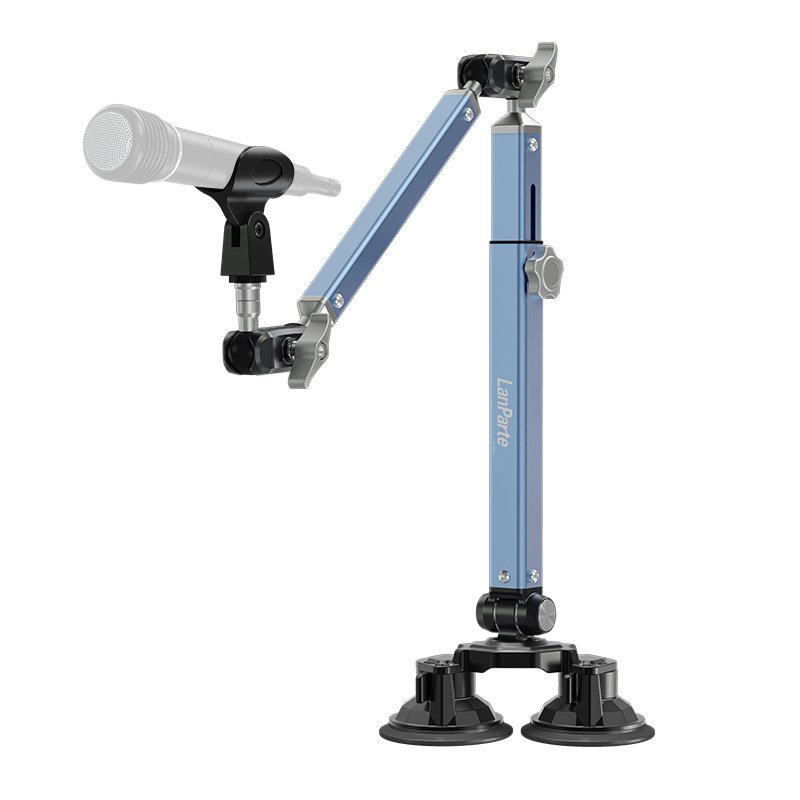 Angle Adjustable Mic Holder Microphone Boom Arm Microphone Stand Holder With Dual Suction Cup Mount MIc Accessories