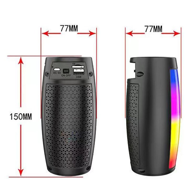 ZQS1202 Wireless Bluetooth Speakers Powerful Portable Sound Box Subwoofer Car Audio Bass MP3 Player Sound System LED Lights FM