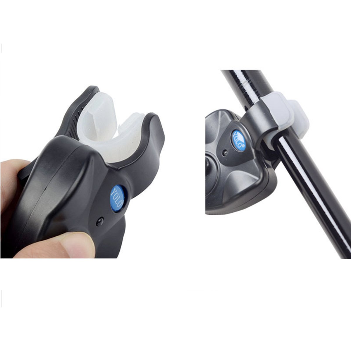 Black Electronic Buffer seasonal Led Light Sea Fishing Buffer Alert sound Alarm bell clip carp Fishing Bite Alarm set