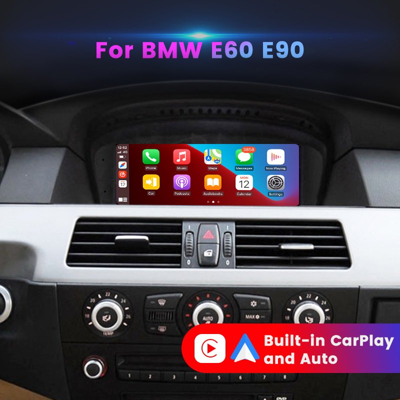 8.8" Wireless IPhone Car-Play Android Auto Car Multimedia Display HD Screen for BMW E60 E90 Head Unit Support BT Music Map Video