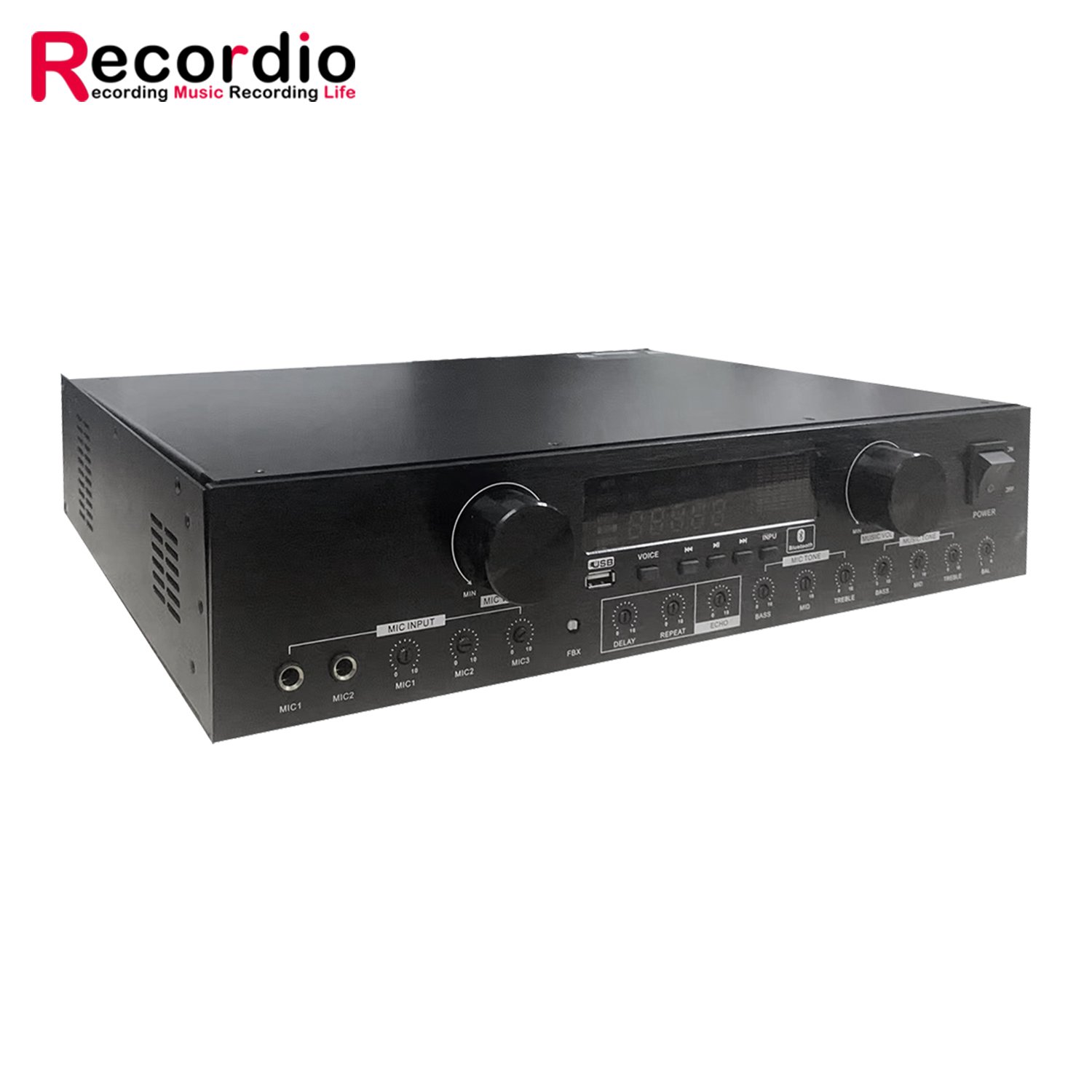 GAP-PA250 BT Home Audio Power Amplifier Stereo Receiver Speaker Selector Radio USB Headphone for Home Entertainment System