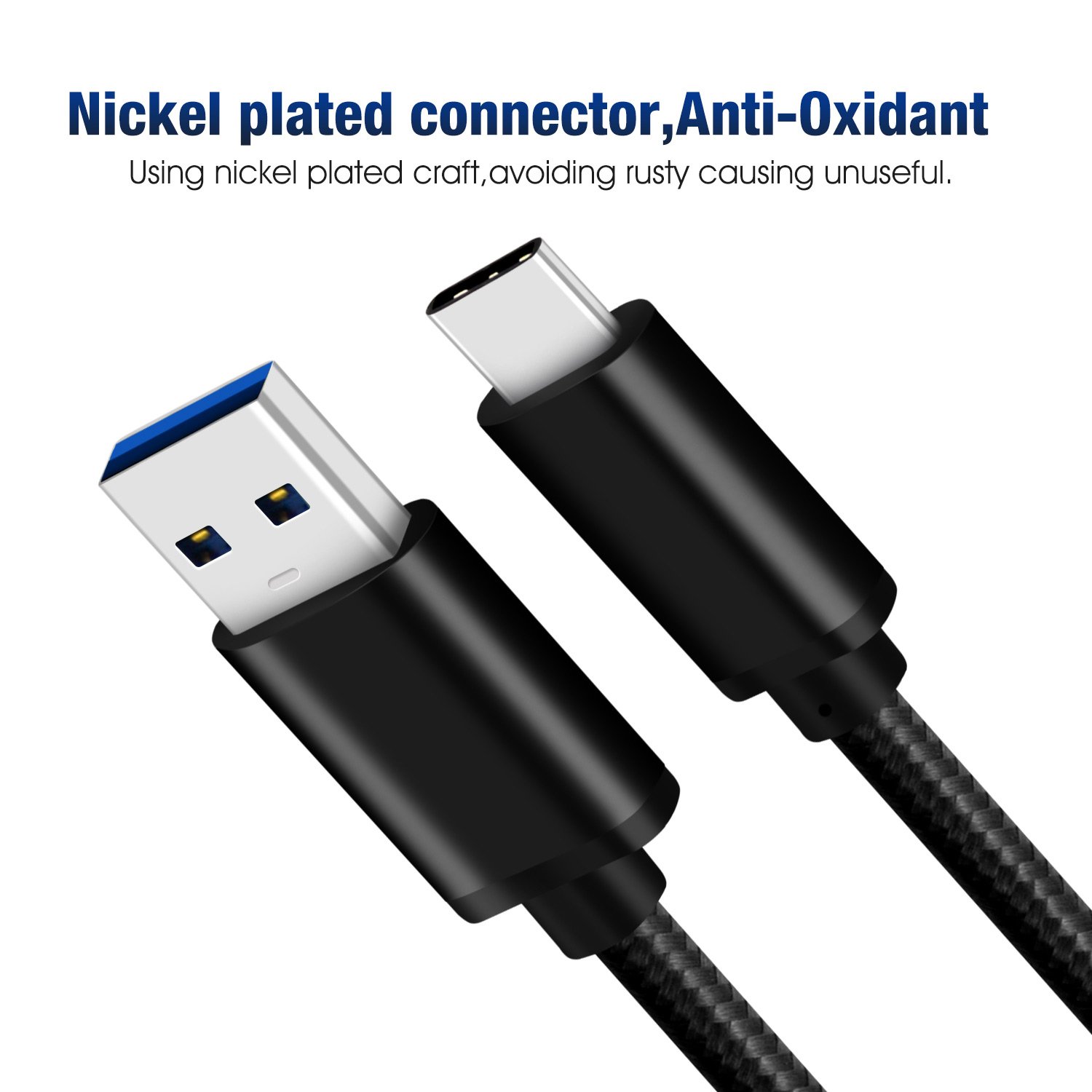 Competitive Price Phone USB C Charging Cable USB 3.0 Type C Cable Nylon Braided Data Cable 3A Quick Charge For Android