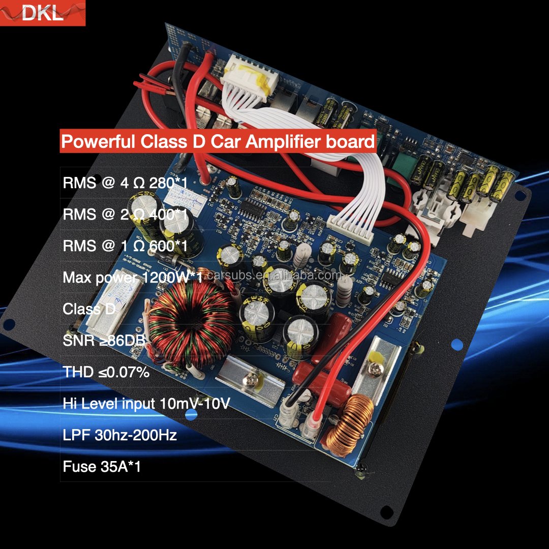 Car Subwoofer Amplifier Board RMS 300W Amp Peak 600W Box Class D Amplifier PCB for 8 10 Inch Active Subwoofer Box Enclosure