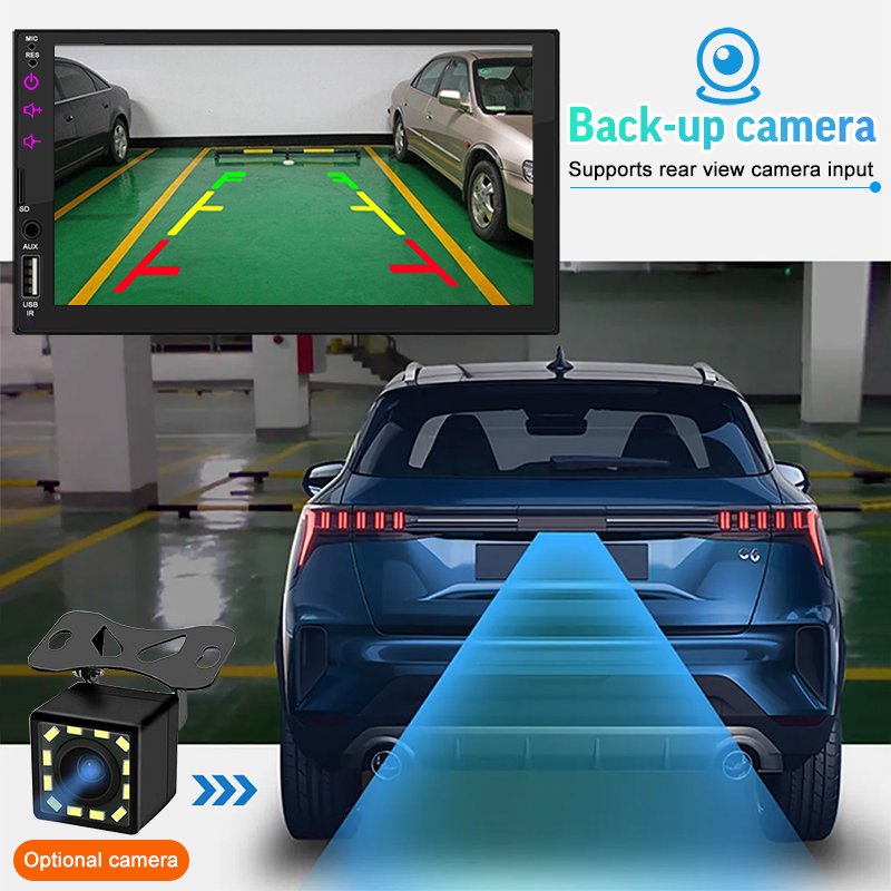 7023 Full Touch Auto Eletronic 2 Din 7inch Mp3 Mp5 Build in Carplay Monitor