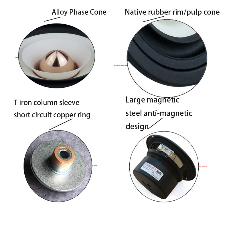 KYYSLB 4 Inch Full Range Speaker Unit Cast Aluminum Cone Frame Fever HIFI Human Voic Home Audio Sound Amplifier LoudSpeaker