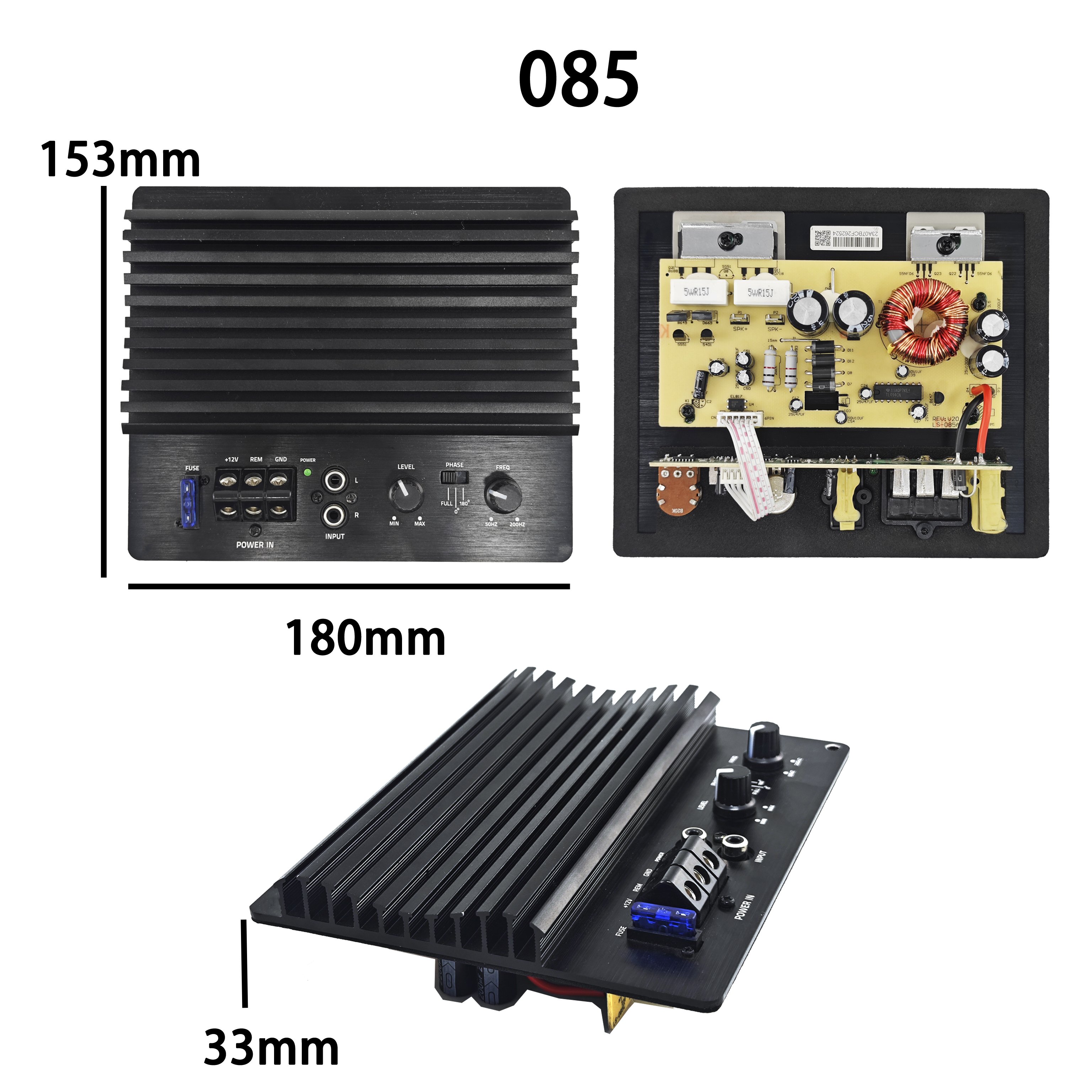 High Quality and Best Price Car Audio Amplifier Board 12v 120W Class D Woofer Car Amplifiiers