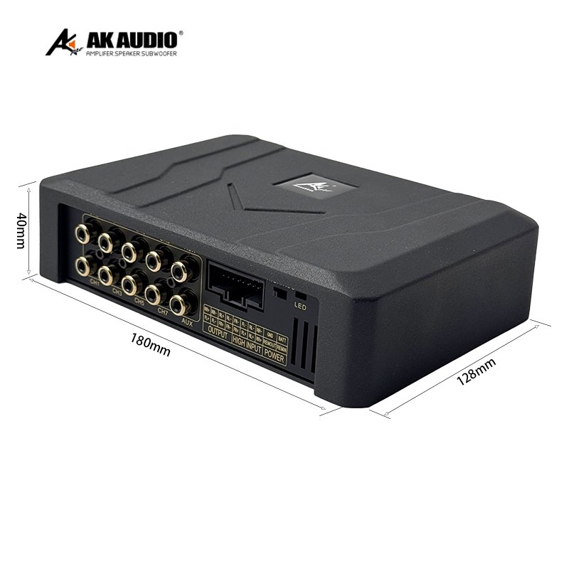 AK-D02 High Power DSP Car Amplifier Mono Block DSP Auto Amplifier New Design 4/6 Channels 4*100W for Subwoofer