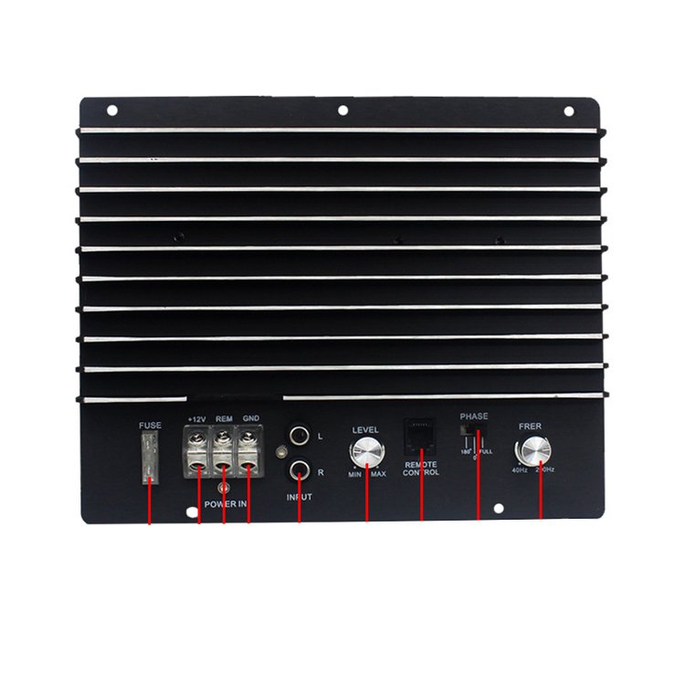 Car Amplifier Class d 12V 1500W Subwoofer Speaker Car Audio Amplifier Mono Block