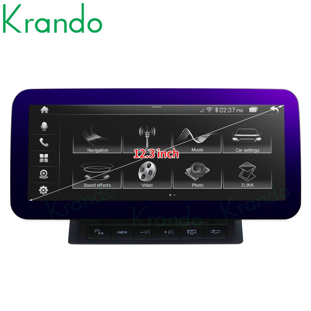Krando 12.3 Inch Universal Car Radio Navigation Gps Car Smart Multimedia Player for Audi A6 A6L 2005 - 2009 Head Unit Android