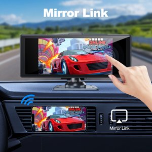 Newest Wireless Carplay & Android Auto with Dash Cam 10.26" HD IPS Touch Car Play Screen for Car 4K Front & 1080P Rear Camera