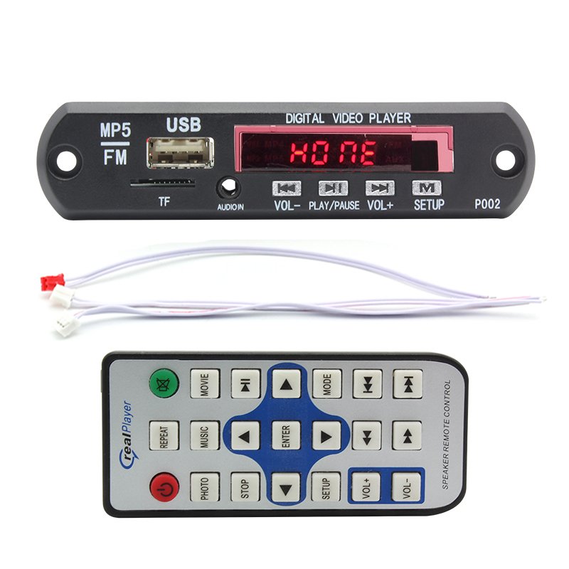 Wireless BT5.0 Mp3 Mp4 Mp5 Led Digital Screen Audio Video Integrated Circuits Mp5 Decoder Board for Car Accessories