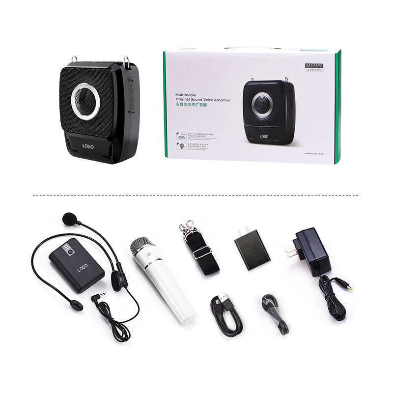 ZOWEETEK Portable Mini Voice Amplifier Wired Headset Microphone Speaker Set for Teachers 25W Rechargeable Lightweight Personal