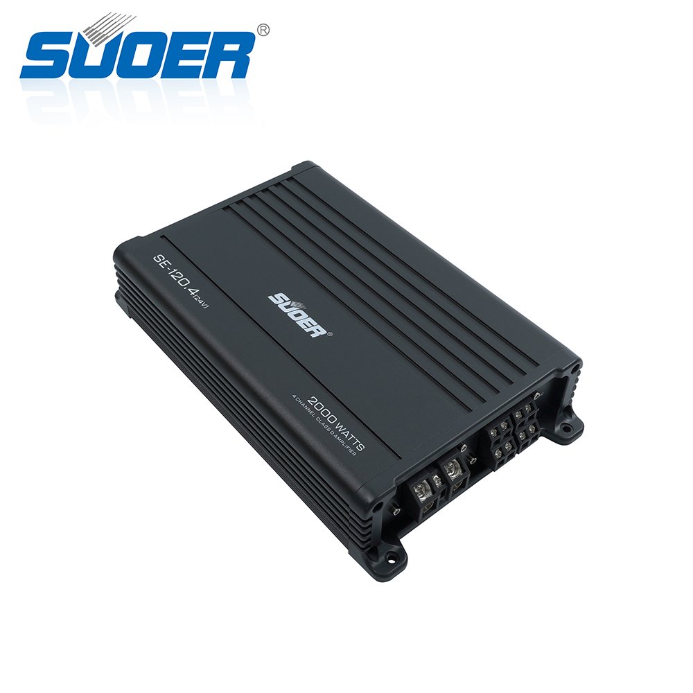 Suoer SE-120.4 24V Car Audio Part Amplifier 120w X 4ch High Power Car Amplifier