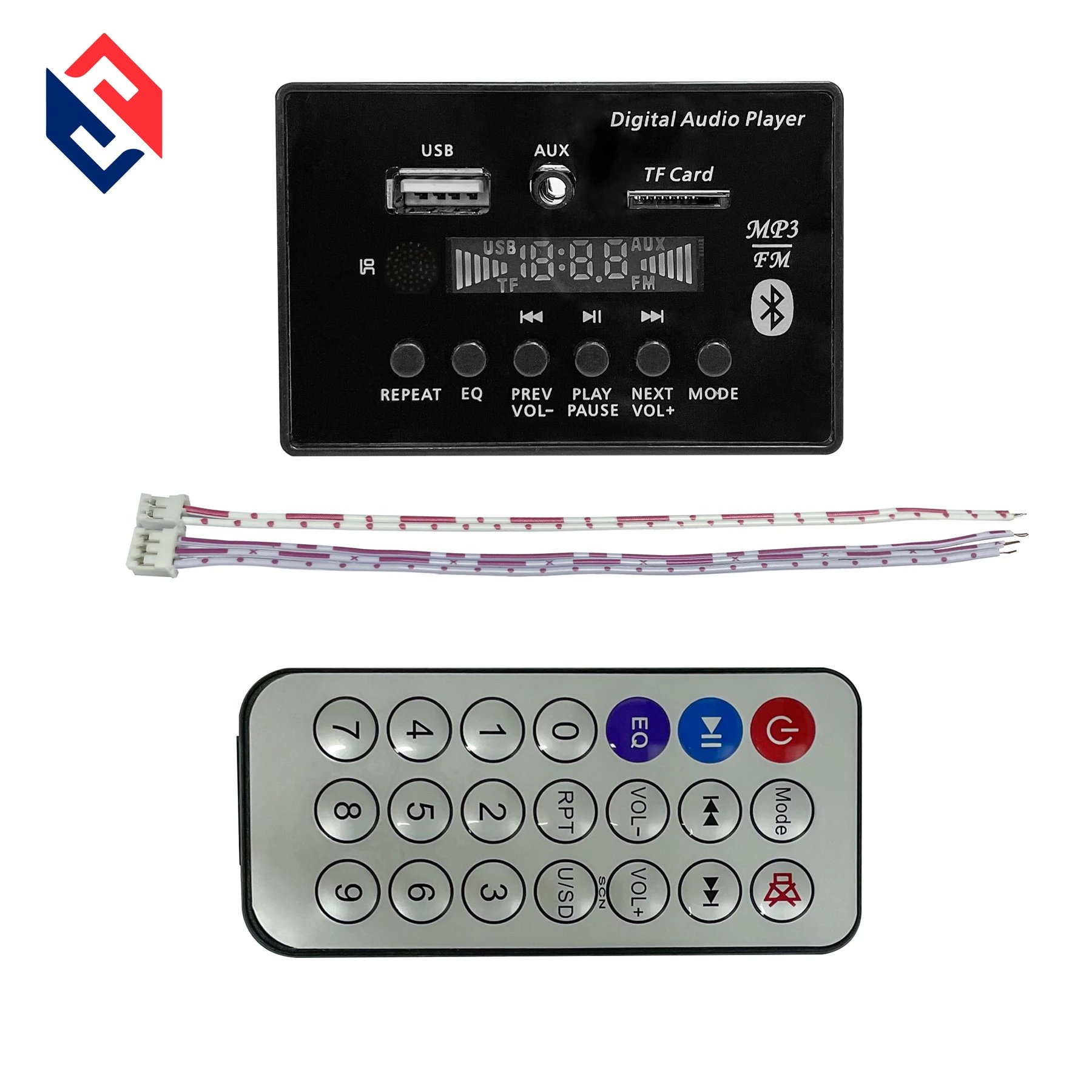 5V LCD mp3 decoding board Blue Tooth module Car power amplifier audio decoder accessories power amplifier board