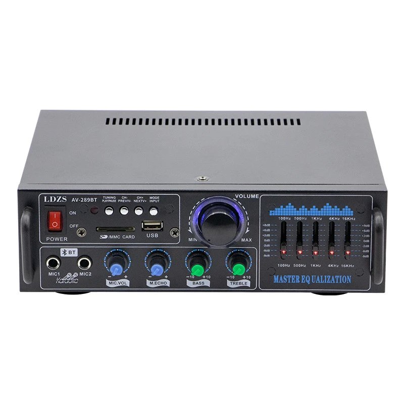 VIRE Hifi Stereo Audio Power Amplifier 160W Dual Channel Power Amp Independent Control Equalizer Home Digital Amplifiers