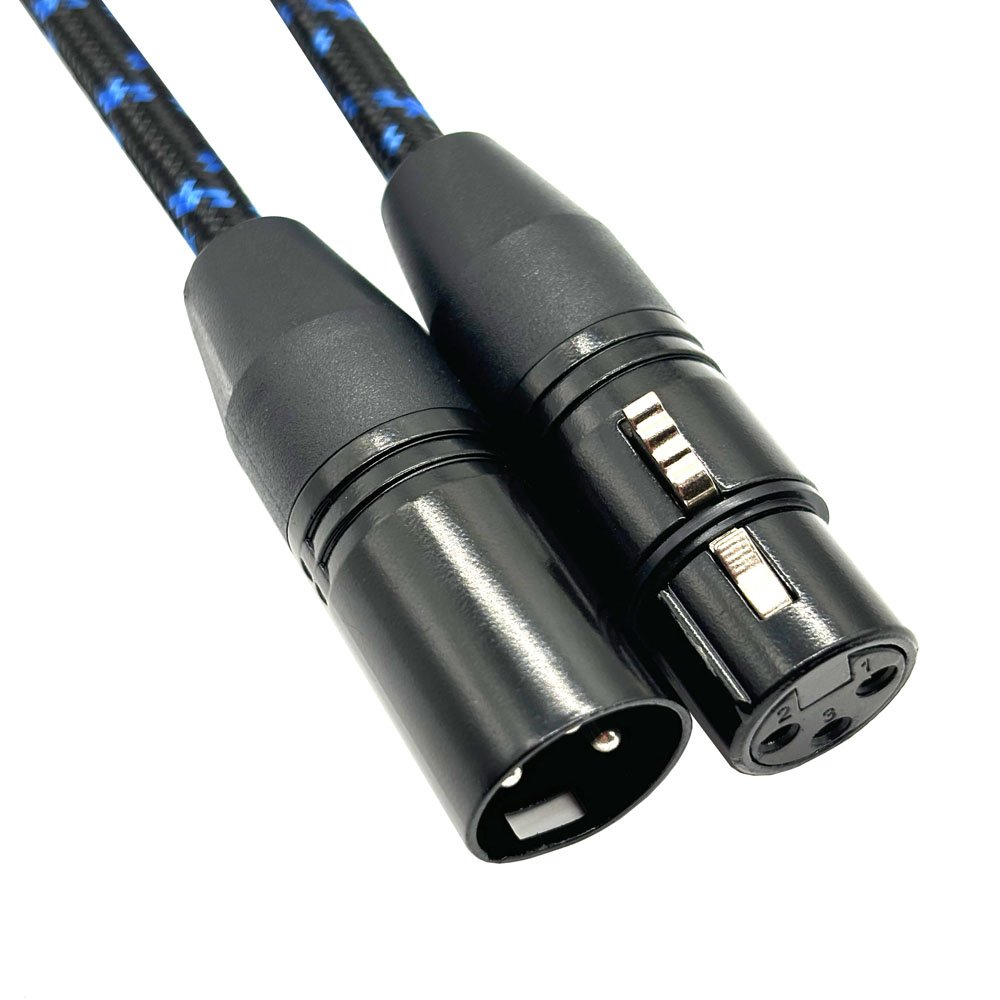 Wholesale HIFI XLR Extension Cable Microphone 3pin Audio Cable Male/Female Mic Black Wire Braid Shielding Car Amplifier Mixer