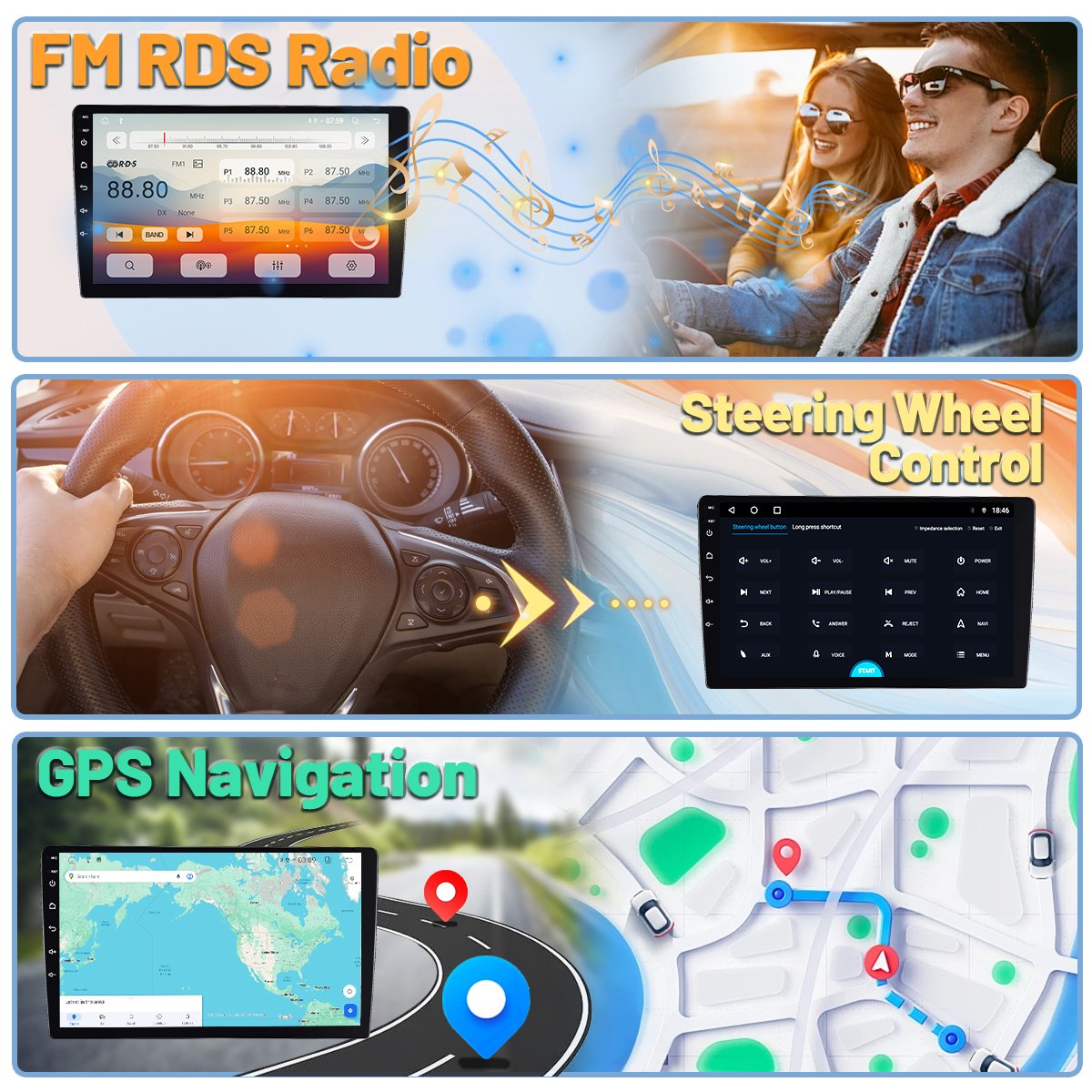 Simple Soft Dual Screen 9 Inch Head Unit Android Gps Navigation Auto Multimedia Player Car Stereo Radio for Ford F150 2015-2021