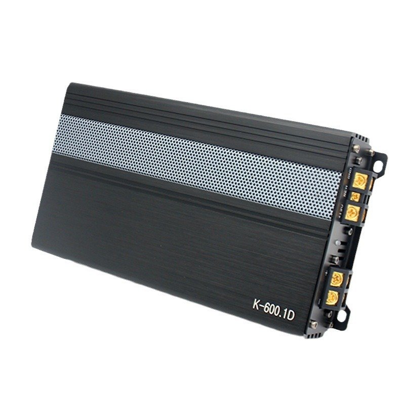 Aluminium Material K-600.1D Class D Digital Car Amplifier Monoblock High Power 1-Channel Amp Amps for Car Audio