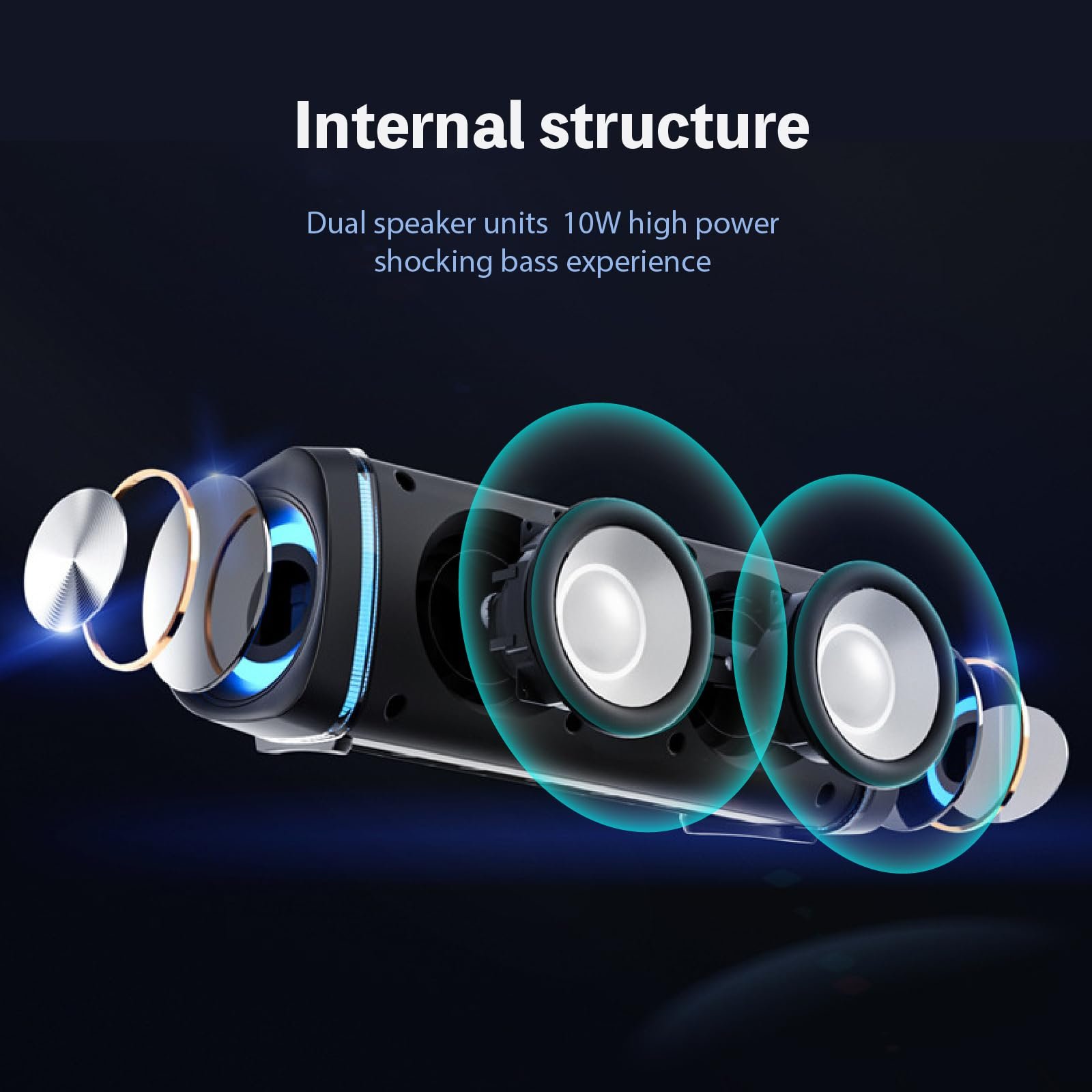 SHKL Wholesale Portable Wireless Speaker Sing Flashing Long Waterproof Chip Music Studio Light Smart Gaming Party Outdoor Sport