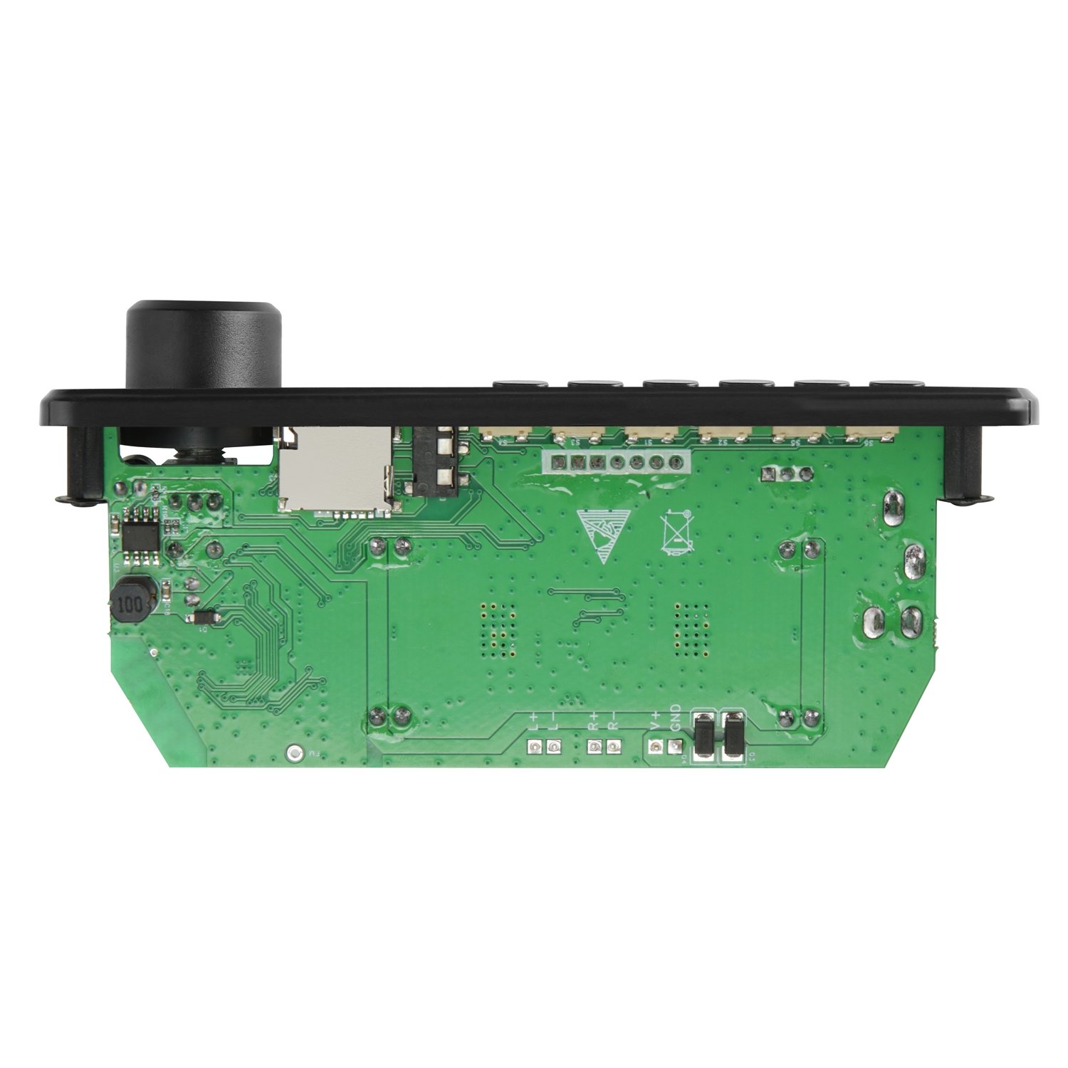 200W Amplifier Bluetooth DIY MP3 WAV Decoder Board 100W Wireless Car USB MP3 Player TF Card Slot FM Mic Radio Function DC 12V