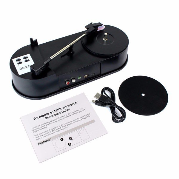 Phonograph Mini USB Turntable Vinyl Virgin Records Player LP to MP3 USB Flash-Drive Converter TF Slot Record Player Gramophone