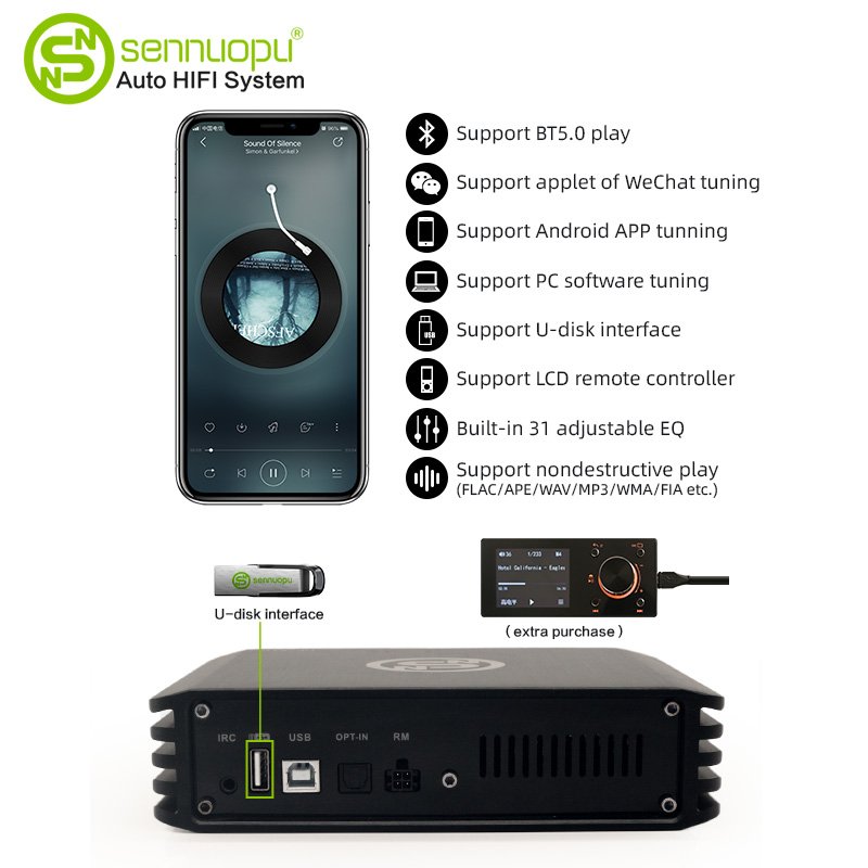 Sennuopu X10 Car Audio DSP Power Amp Premium Car Amplifier for Enhanced Sound Quality