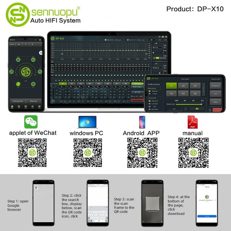 Sennuopu X10 Car Audio DSP Power Amp Premium Car Amplifier for Enhanced Sound Quality